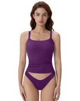 Cotton Rib Square Padded Tank Tops