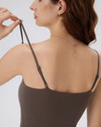 Padded Scoop Neck Double Line Camisole Tank Tops-SUUKSESS-SUUKSESS