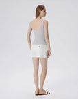 Cotton Ribbed Padded V Neck Tank Top-SUUKSESS-SUUKSESS