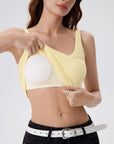 Cotton Ribbed Padded V Neck Tank Top-SUUKSESS-SUUKSESS