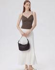 Lace Lined V Neck Y2k Tank Top-SUUKSESS-SUUKSESS