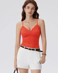 Lace Lined V Neck Y2k Tank Top-SUUKSESS-Red-XS-SUUKSESS