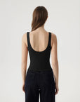 Square Neck Double Lined Backless Tank Top-SUUKSESS-SUUKSESS