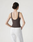 Square Neck Double Lined Backless Tank Top-SUUKSESS-SUUKSESS