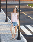 Babydoll Halter Peplum Backless Tank Tops