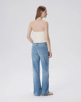 Double Lined V Neck Halter Backless Tank Tops-SUUKSESS-SUUKSESS