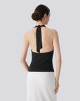 Silk Satin Sexy Backless Halter Top-SUUKSESS-SUUKSESS