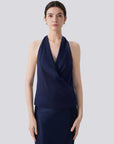 Silk Satin Sexy Backless Halter Top-SUUKSESS-Navy-XS-SUUKSESS