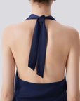 Silk Satin Sexy Backless Halter Top-SUUKSESS-SUUKSESS