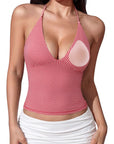 Halter V neck Tank Top