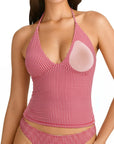 Halter V neck Tank Top