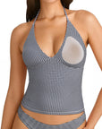 Halter V neck Tank Top