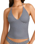 Halter V neck Tank Top