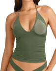 Halter V neck Tank Top