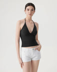 Halter V neck Tank Top-SUUKSESS-SUUKSESS
