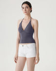 Halter V neck Tank Top-SUUKSESS-SUUKSESS