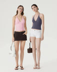Halter V neck Tank Top-SUUKSESS-SUUKSESS