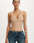 Halter V neck Tank Top