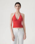 Halter V neck Tank Top-SUUKSESS-SUUKSESS