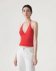 Halter V neck Tank Top-SUUKSESS-SUUKSESS