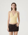 Halter V neck Tank Top-SUUKSESS-SUUKSESS