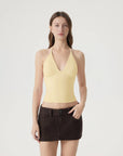 Halter V neck Tank Top-SUUKSESS-SUUKSESS