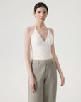 Halter V neck Tank Top-SUUKSESS-SUUKSESS