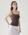 Double Lined Lace Cami Tank Top-SUUKSESS-SUUKSESS