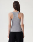 Cotton Ribbed Square Neck Tank Tops-SUUKSESS-SUUKSESS