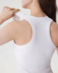 Cotton Ribbed Square Neck Tank Tops-SUUKSESS-SUUKSESS