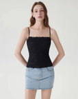 Lace Double Lined Y2K Tank Tops-SUUKSESS-SUUKSESS