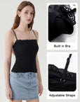 Lace Double Lined Y2K Tank Tops-SUUKSESS-SUUKSESS