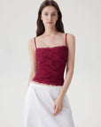 Lace Double Lined Y2K Tank Tops-SUUKSESS-Wine-XS-SUUKSESS