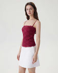 Lace Double Lined Y2K Tank Tops-SUUKSESS-SUUKSESS