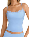 Double Lined Lace Cami Tank Top