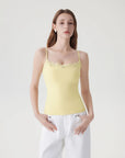 Double Lined Lace Cami Tank Top-SUUKSESS-SUUKSESS