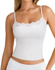 Double Lined Lace Cami Tank Top