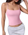 Cotton Double Layer Bra Sleeveless Tops