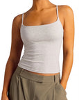 Cotton Double Layer Bra Sleeveless Tops