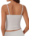 Cotton Double Layer Bra Sleeveless Tops