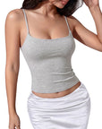 Cotton Double Layer Bra Sleeveless Tops