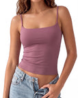 Cotton Double Layer Bra Sleeveless Tops