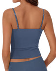 Cotton Double Layer Bra Sleeveless Tops