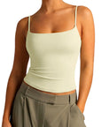 Cotton Double Layer Bra Sleeveless Tops