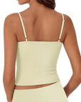 Cotton Double Layer Bra Sleeveless Tops