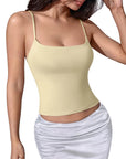 Cotton Double Layer Bra Sleeveless Tops