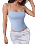 Cotton Double Layer Bra Sleeveless Tops