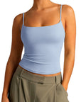 Cotton Double Layer Bra Sleeveless Tops