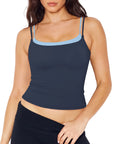 Square Neck Layered Tank Top