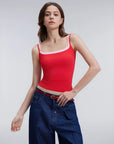 Square Neck Layered Tank Top